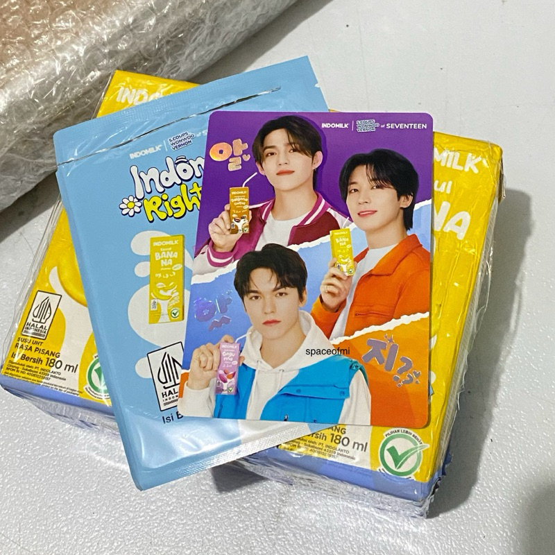 [READY STOCK] PC PHOTOSTRIP INDOMILK SEVENTEEN SCOUPS WONWOO VERNON OFFICIAL - INDOMILK SUSU BANANA 