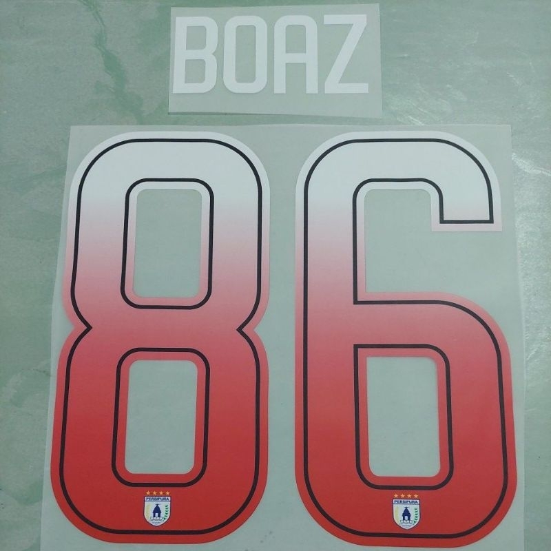 NAMESET JERSEY PERSIPURA JAYAPURA BOAZ #86