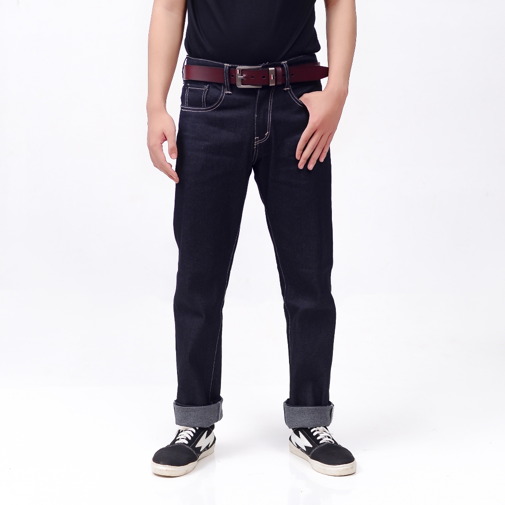Celana Selvedge Pria Denim Original Celana Denim Selvedge 14 OZ Celana Panjang Jack Label