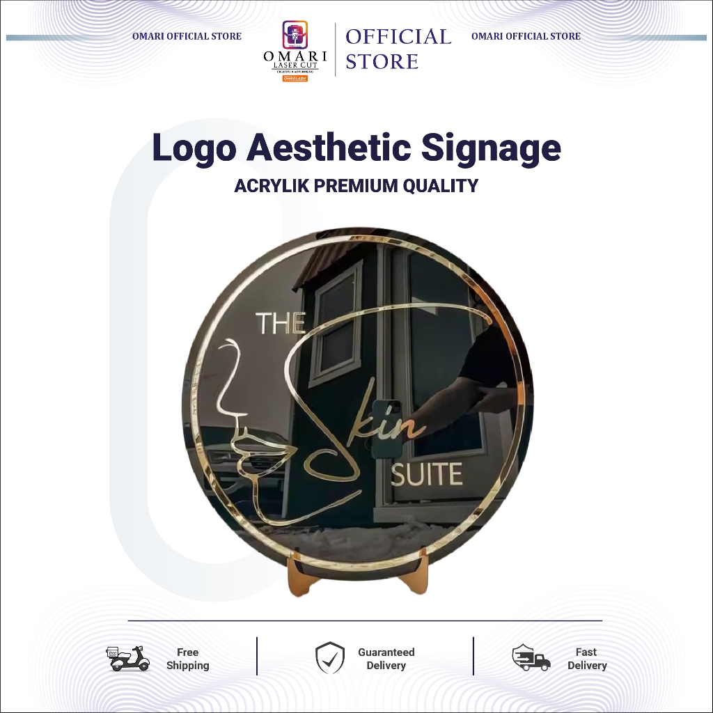 OMARI Papan Nama Toko Akrilik