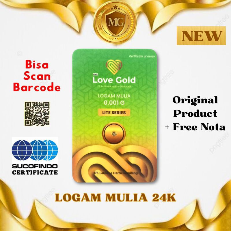 Small Gold Emas Asli 0,001 gram Mini Gold Lite Series Logam Mulia 24 Karat Love Gold Baby Gold Regul