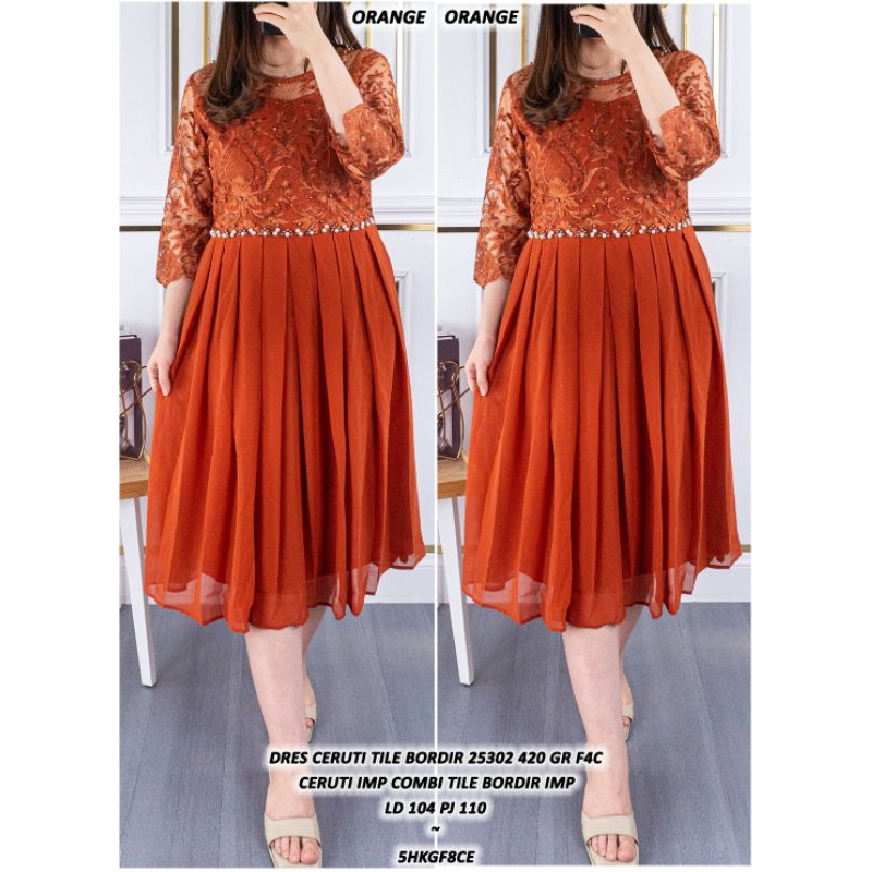 DRESS NATAL SIDI BAPTIS GEREJA ASD 253022 GAUN PESTA ELEGANT