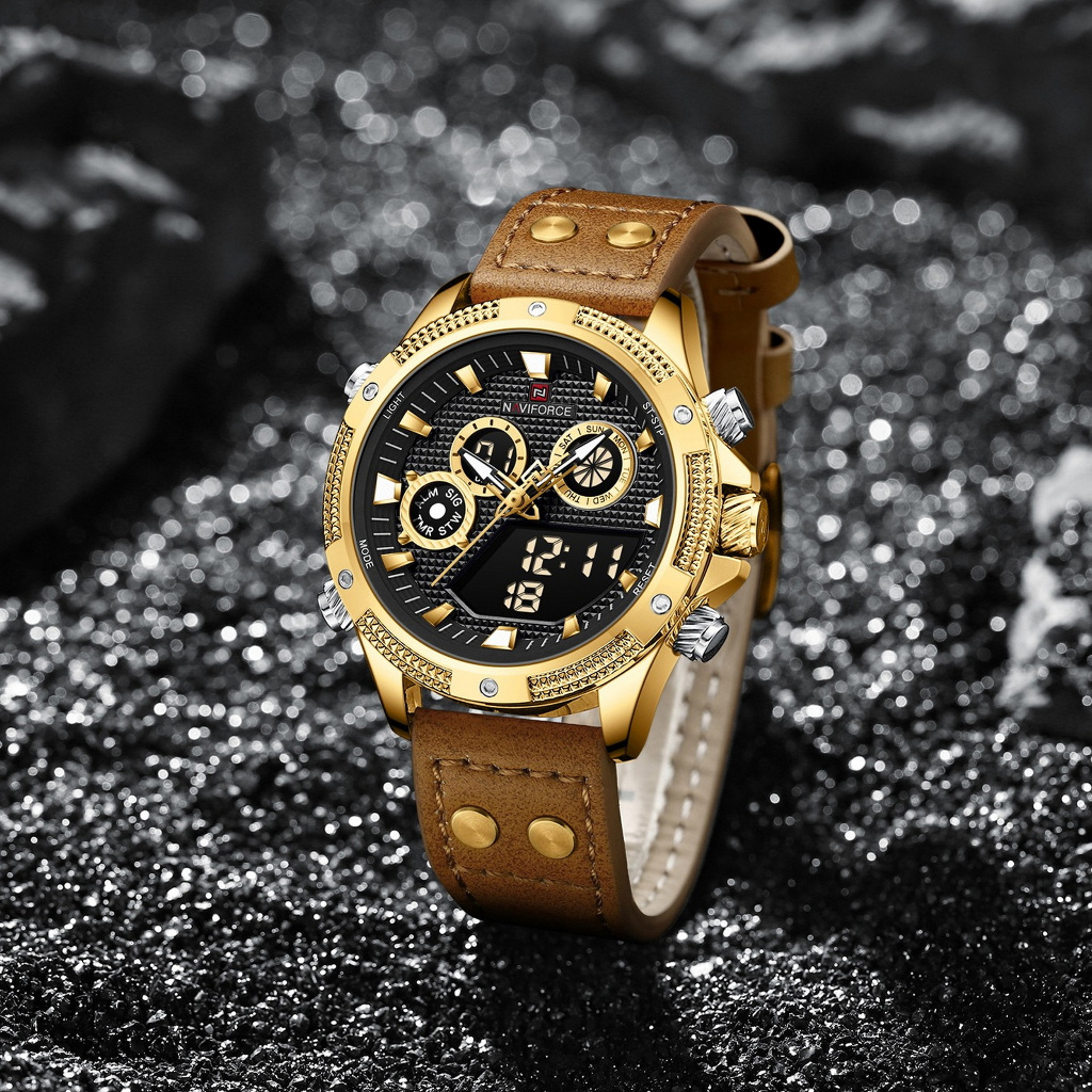 Jam Tangan Pria NAVIFORCE 9224 Original Kulit Keren