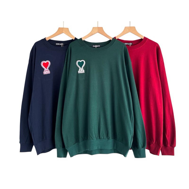 Baju wanita Top Kaos Lengan panjang model lengan rib polos bordir