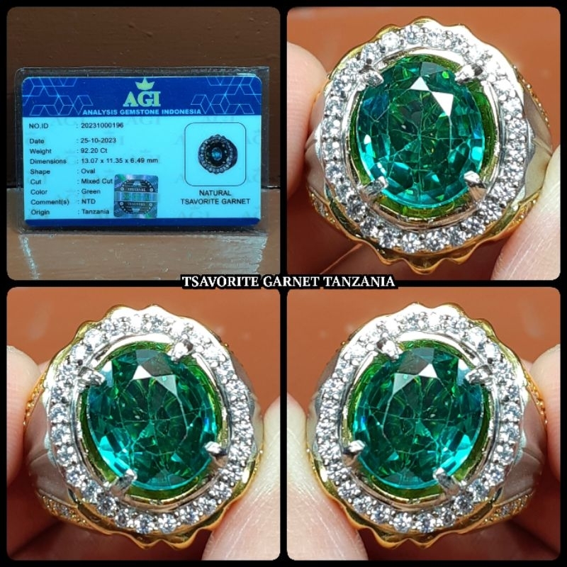 NATURAL PERMATA GREEN TSAVORITE GARNET + MEMO