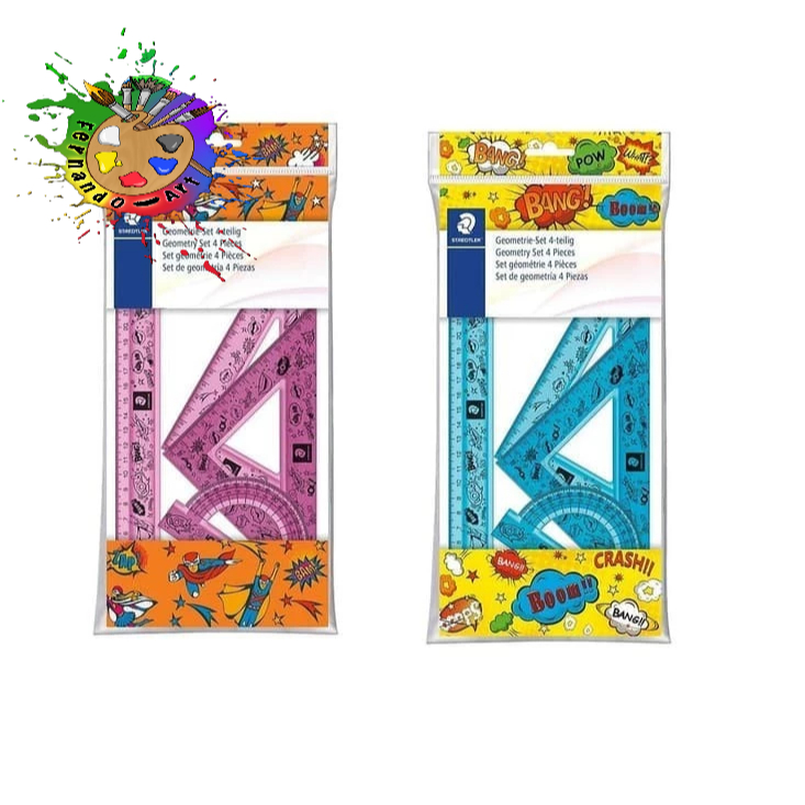 

Penggaris Staedtler Geometry Motif Comic (1 Set isi 4 Pcs)