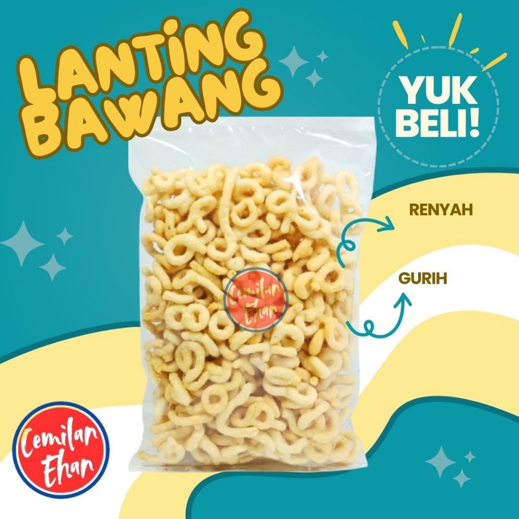 

Lanting Bawang - 250gr Lanting singkong Bumbu Klanting Lanting Kebumen