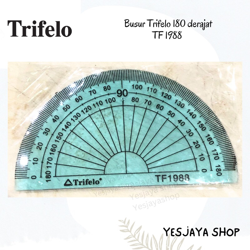 

{1 pc} Penggaris Busur Derajat 180 derajat Setengah Lingkaran Trifelo TF-1988 / Protractor Trifelo Setengah Lingkaran / Busur Transparan 180 derajat