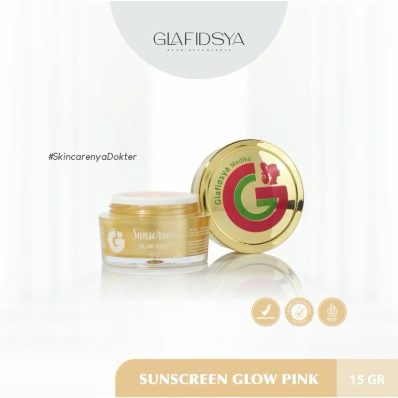 GLAFIDSYA Sunscreen Glowing Pink | Sunscreen Gold Glafidsya