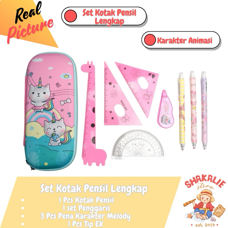 

Set Paket Kotak Pensil Pena Penggaris Tip X Animasi Kartun Alat Tulis Sekolah Lengkap