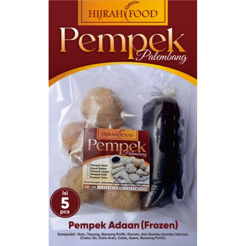 

[5 PCS] PEMPEK ADAAN/BULAT KEMASAN FROZEN PAKET HEMAT - PEMPEK HIJRAH (Hijrah Food) Asli Palembang