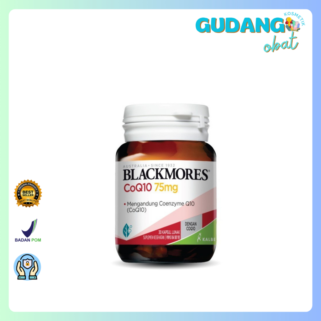 Blackmores COQ10 75mg BPOM Kalbe 30's - Coenzyme Q10, CO Q10, COQ-10, Obat Jantung, Hipertensi