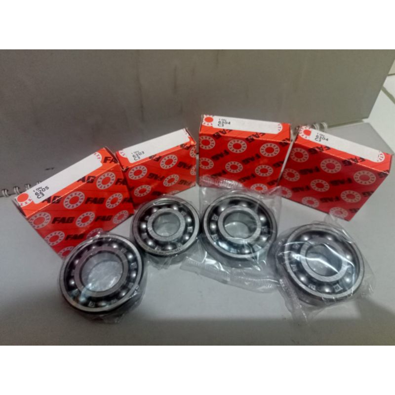 Bearing High Speed 6205 C3 - 6304 C3 FAG Set Mesin RX king Fulset C4