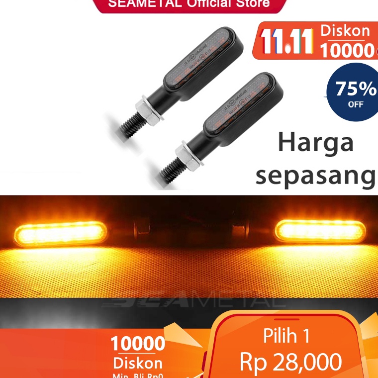 LANGSUNGORDER Sein LED Motor Sein LED Sen Motor Universal Warna Kuning