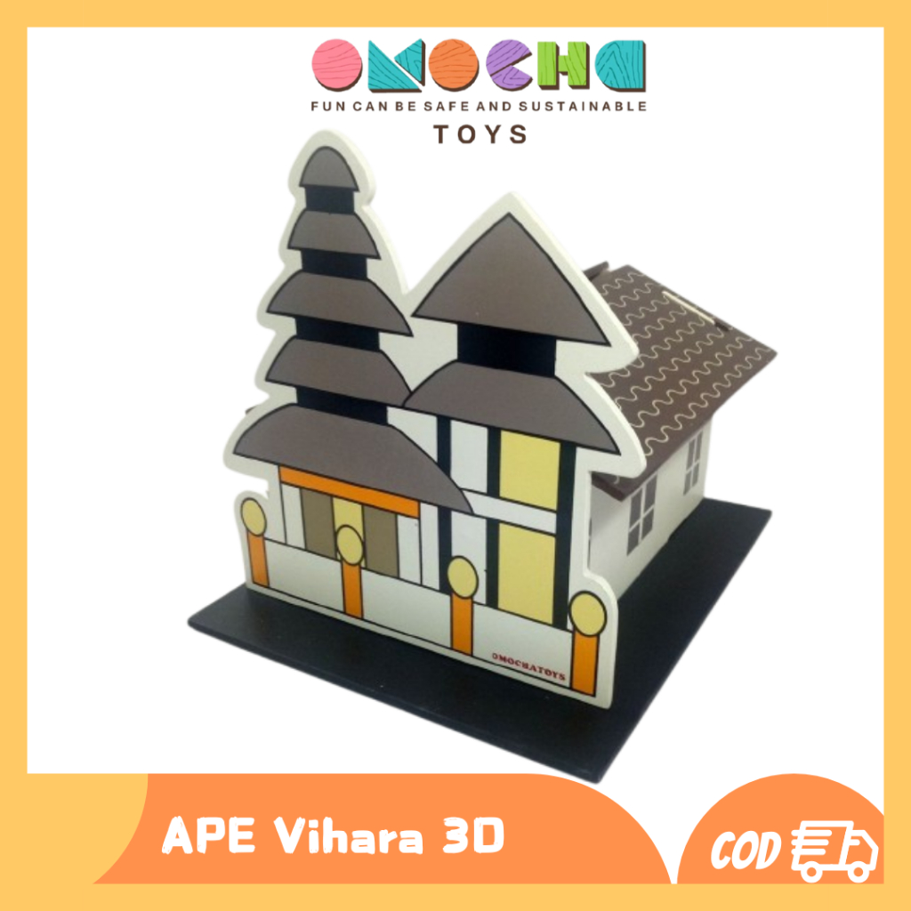 Omocha Toys - APE Vihara 3D Bongkar Pasang Pengenalan Agama Sejak Dini