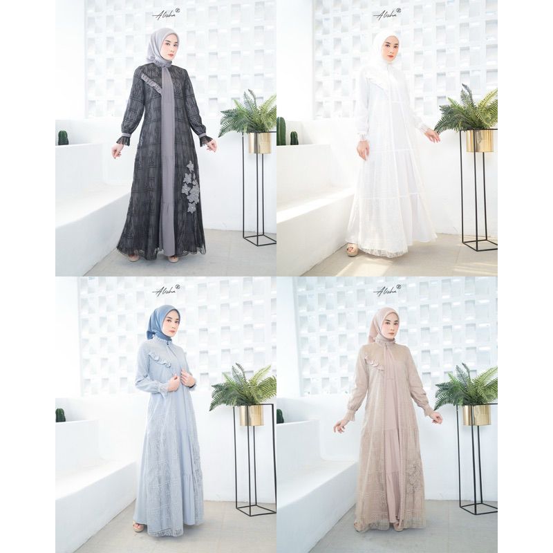 DRESS ALISHA SYAMILA BY ZALIFA GAMIS LEBARAN TERBARU