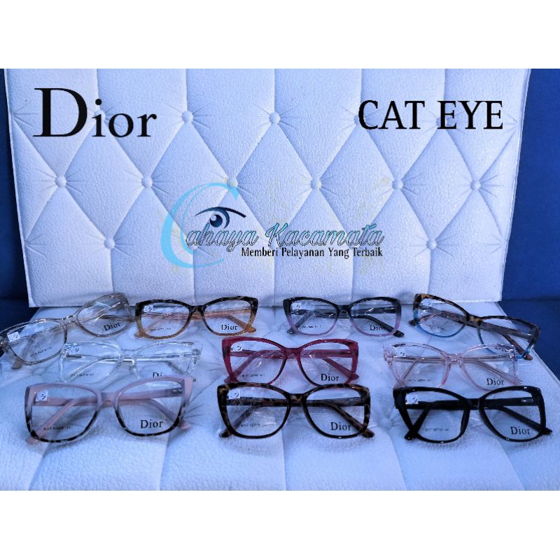 frame cat eye dior .Free :~Lensa Supersin/Blueray/Photocromic(normal s/d -6.00 & Cylinder s/d -2.00)