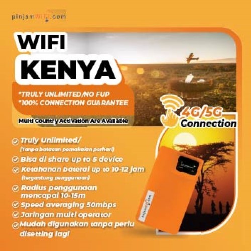Pinjam Wifi Sewa Modem Portable Kenya Harian - Truly Unlimited No Fup Daily