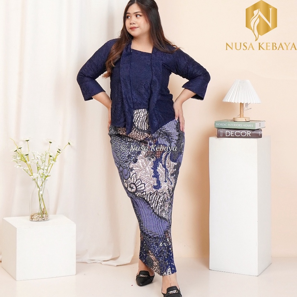 Murah Setelan Kebaya Jumbo Bahan Brukat Big Size 3L 4L 5L 6L  LD 12 13 14 Cm  Baju Kebaya Brukat Kon