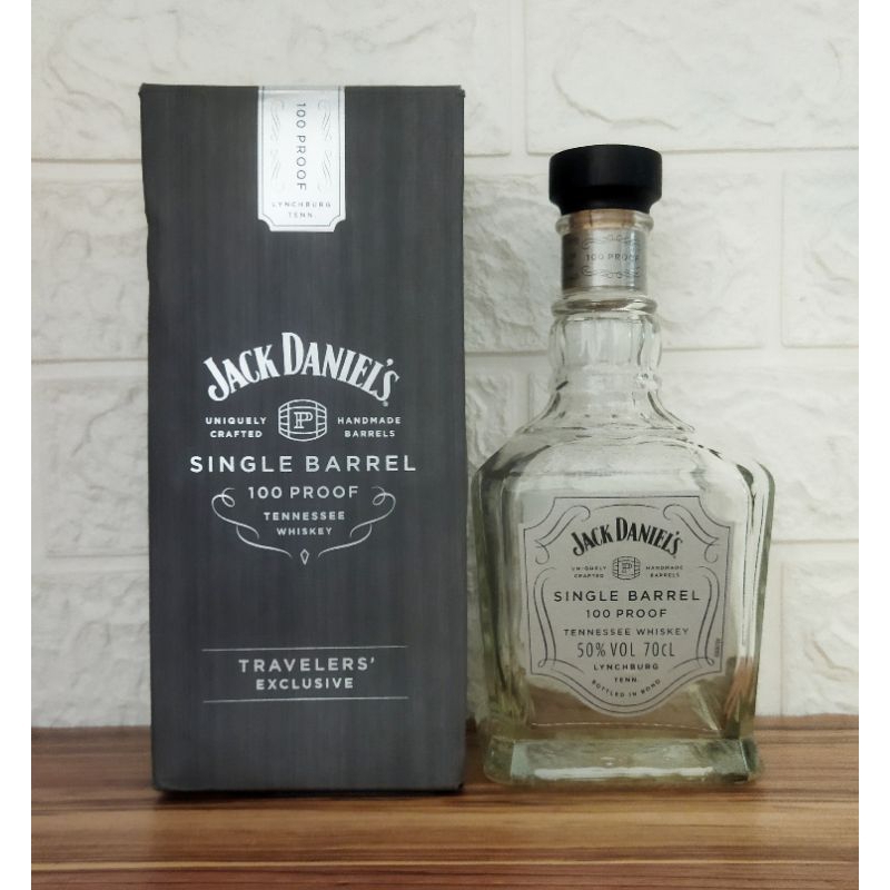 Botol Kosong Jack Daniels Single Barrel 100 Proof + Box 700ml