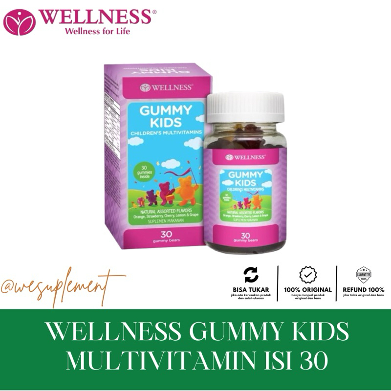 WELLNESS GUMMY KIDS MULTIVITAMIN ISI 30
