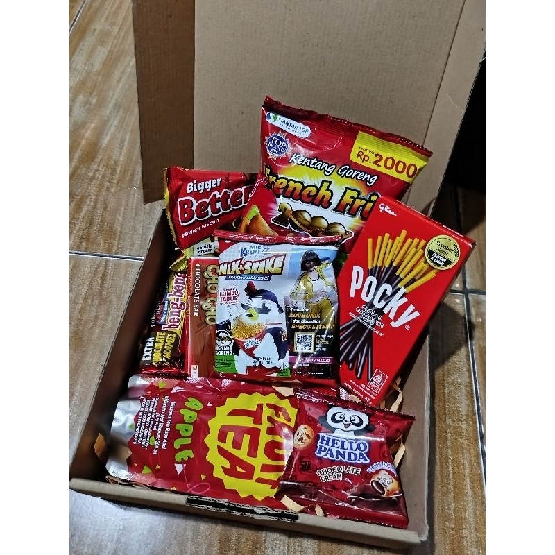 

GIFT BOX SNACK MURAH WARNA MERAH