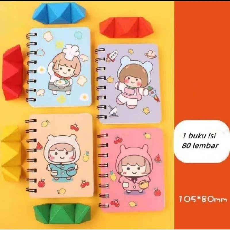 

Notebook Mini Aesthetic Lucu Karakter