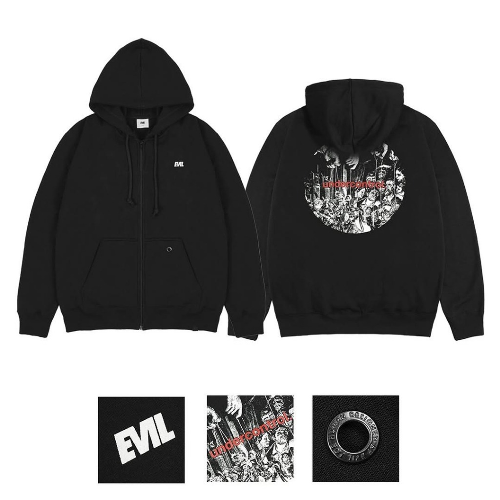 EVIL ARMY HOODIE - SWTZ HAUNTED K24 BLACK