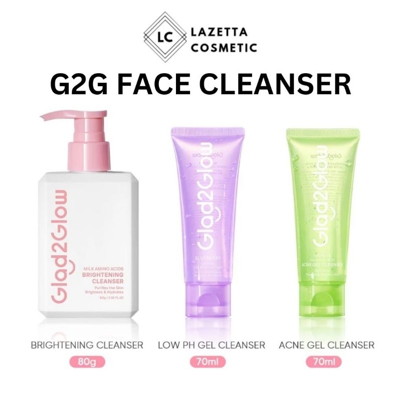 Glad2Glow G2G Face Wash | G2G Blueberry Facial Cleanser | Cleanser G2G | Face Wash G2G