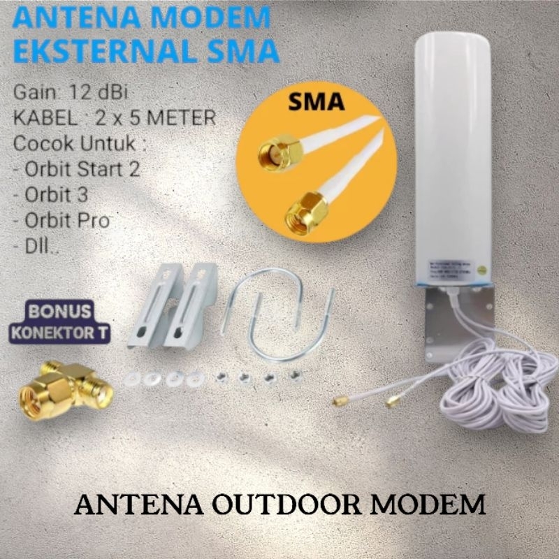 Antena Eksternal 3G 4G  LTE 12dBi semua jenis modem luar outdoor penguat sinyal router modem konekto