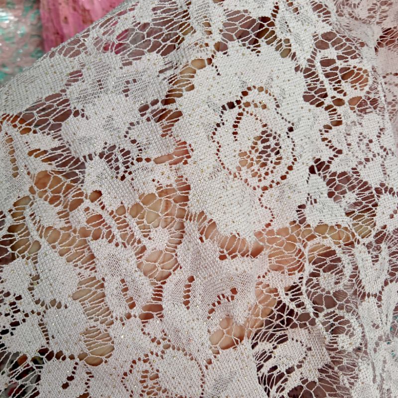 Kain - Kain Katun Brukat Prada Import - Kain Brokat - Kain Meteran Pj | Harga Per Setengah Meter