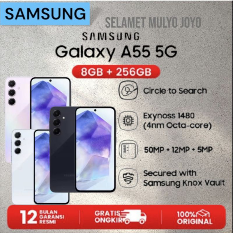 SAMSUNG A55 RAM 8/256 BARU GARANSI RESMI