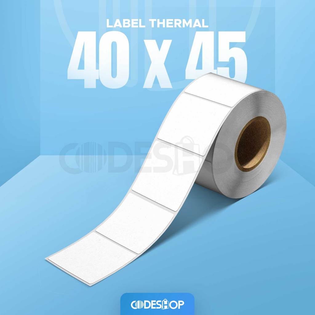 

Label Stiker Thermal 40x45 mm Codeshop 1 Line Core 1,5 Inch Isi 500 Pcs Roll Timbangan Print Termal