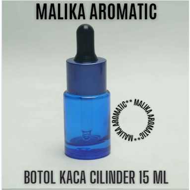 Serum Kaca 15 ml RF Biru Pipet Biru / Botol Kaca Kosmetik Cilinder 15 ml Biru Original Pipet Karet
