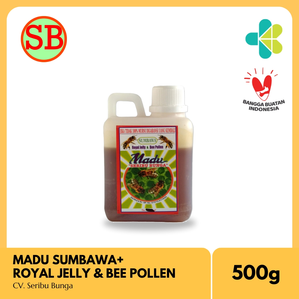 

Madu Hutan Sumbawa Plus Royal Jelly dan Bee Pollen Jerigen 500 gr Seribu Bunga