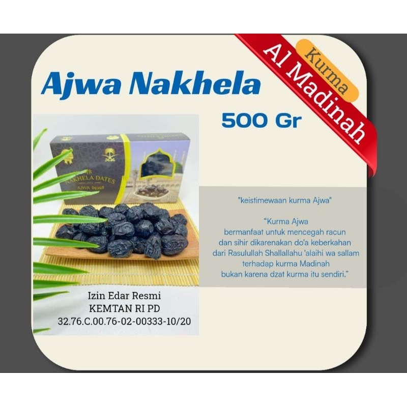 

Kurma Ajwa 500 Gr Nakhela Dates