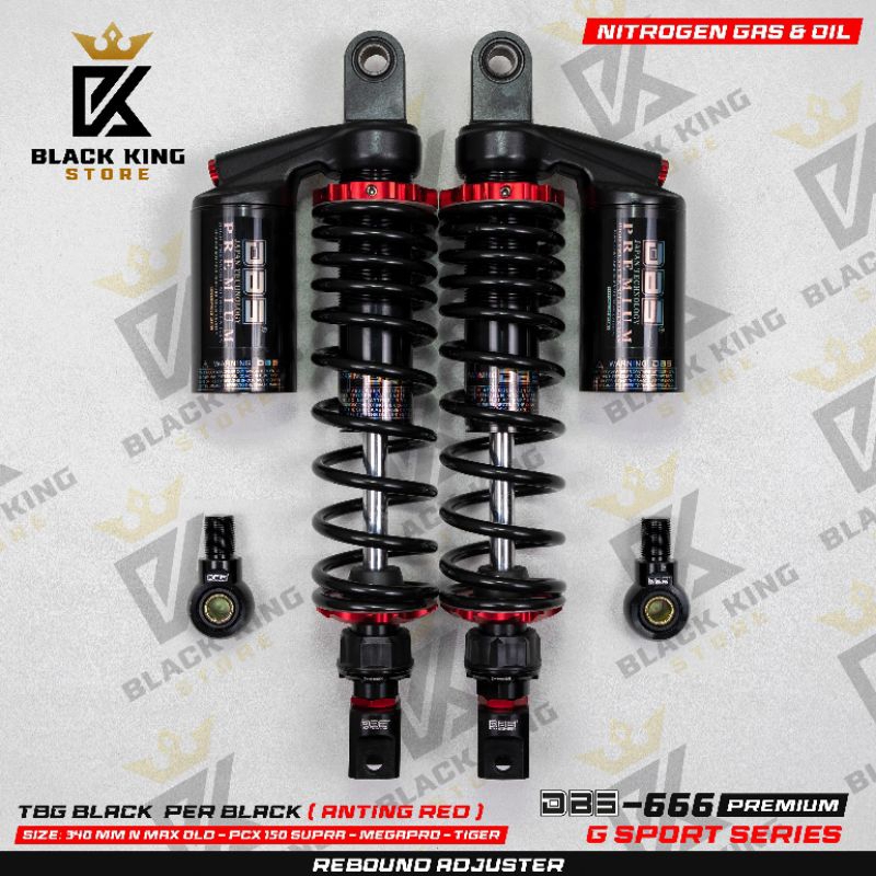 Shock DBS 666 uk 340mm KLIK REBOUND FUNGSI HONDA PCX 150, NMAX OLD, FREE ANTING BEBEK MODEL YSS TERM