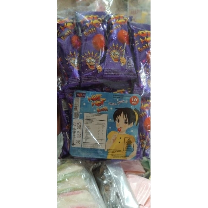 

Permen Hot hot ball isi 16 pcs rasa strawberry