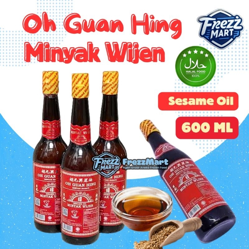 

Minyak Wijen Matahari Oh Guan Hing 600ml Minyak Nabati Halal Sesame Oil