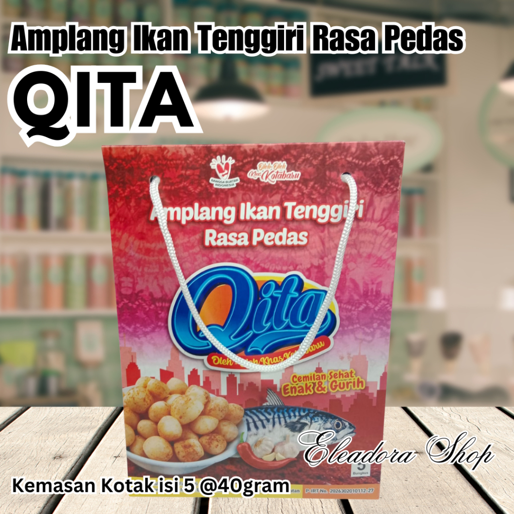 

Amplang Ikan Tenggiri Merk Qita Rasa Pedas - Kemasan Kotak Kecil - Amplang Ikan Khas Kotabaru