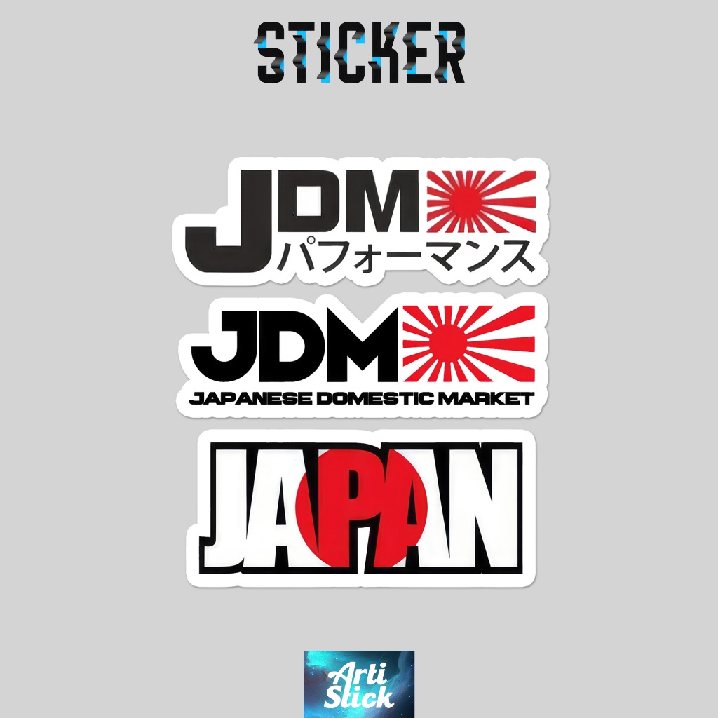 

(3 PCS) Sticker JDM PACK | Vinyl Laminasi anti air | ArtiStick Merch