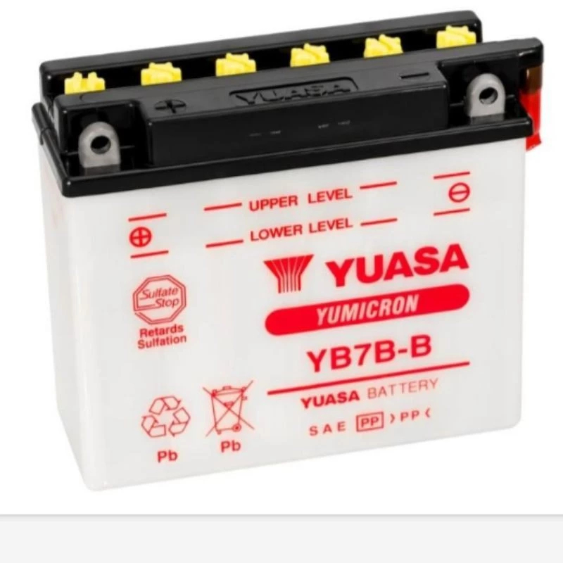 ACCU AKI YUASA YB7B-B ACCU YB7B B AKI MOTOR YAMAHA NOUVO HONDA TIGER SCORPIO MTX7D 7 AMPER