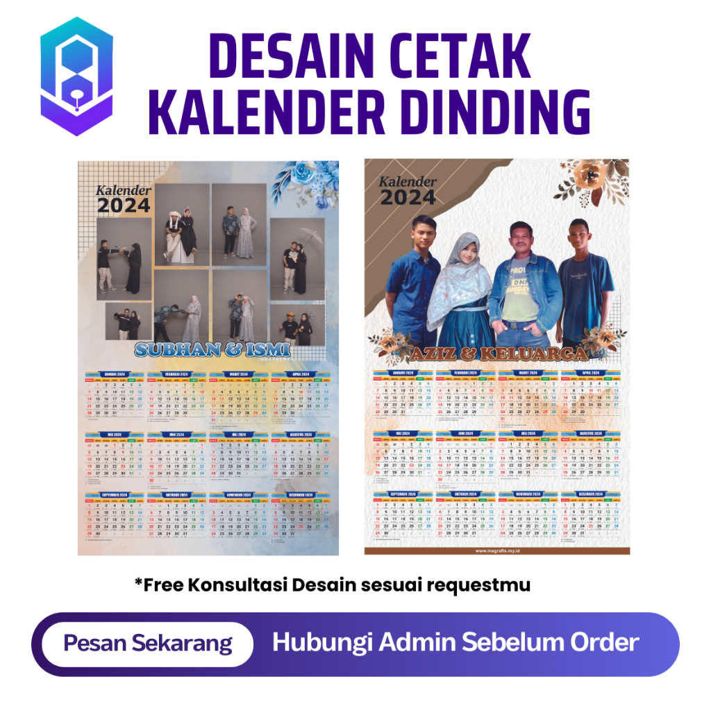 

Kalender Custom 12 Bulan, Kalender Dinding A3+, Kalender Satu Lembar, Kalender Konstruk Art Cartoon