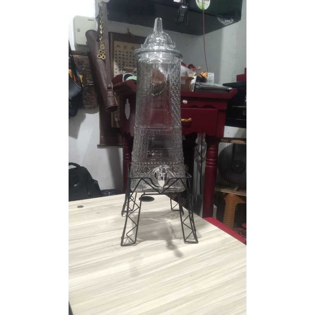Dispenser Kaca Bentuk Menara Kuno Jadul Antik