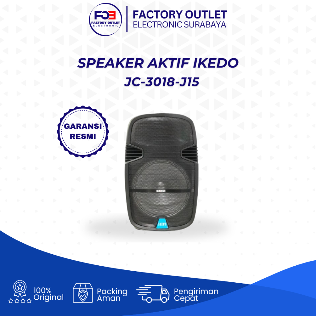 [ GARANSI RESMI ] SPEAKER AKTIF IKEDO BLUETOOTH PORTABLE JC-3018-J15