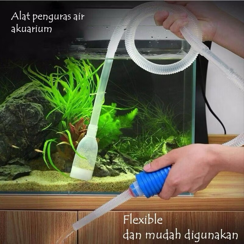 CLEANER PUMP AQUARIUM ALAT PENYEDOT PENGURAS PEMBERSIH AQUARIUM SIPHON AQUARIUM SELANG SEDOT AIR