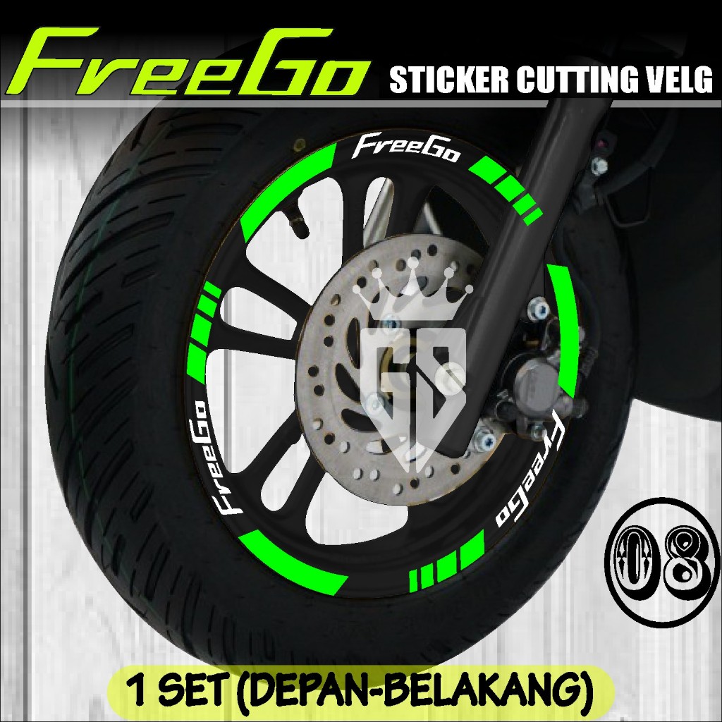 STICKER VELG YAMAHA NEW FREEGO DEPAN BELAKANG