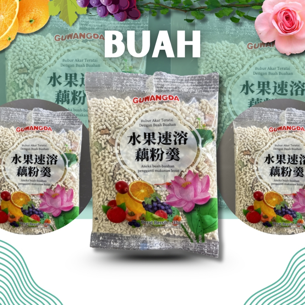 

( 5 PCS ) Oufen Lotus Root Powder - Sachet Ekonomis Buah/Fruits (35g Sachet) Kemasan Ekonomis & Praktis