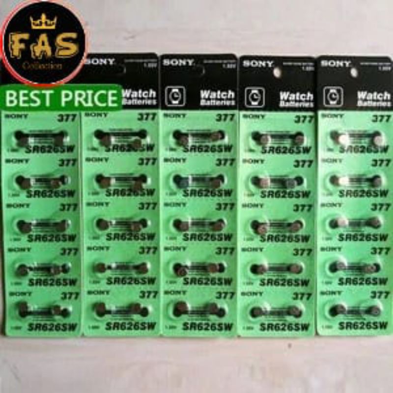 Baterai Sony SR 626 377 Jam Tangan Kancing SR377 SR626 LR 626 LR626