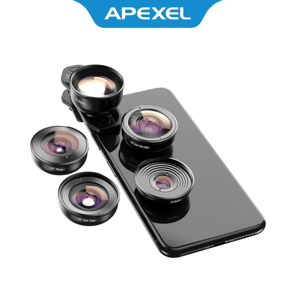 APEXEL Lensa Kamera Smartphone Universal Clip 5 in 1 Lens - APL-HB5